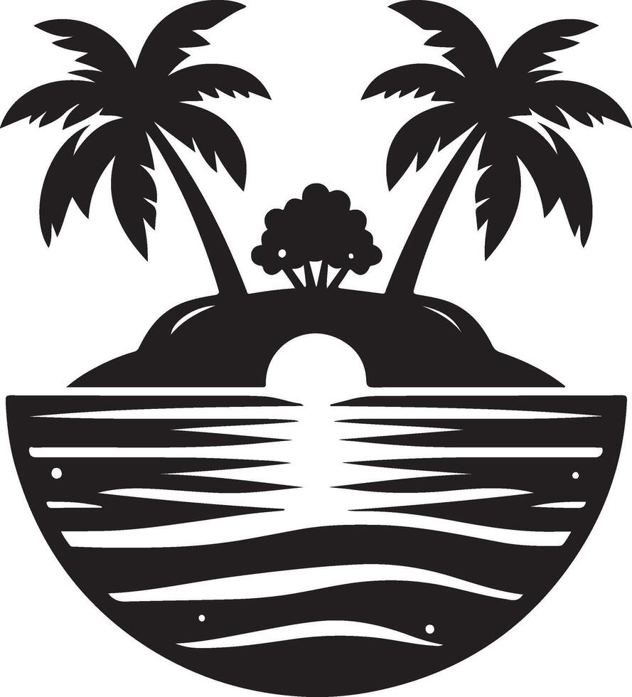 island silhouette on the white background. vector