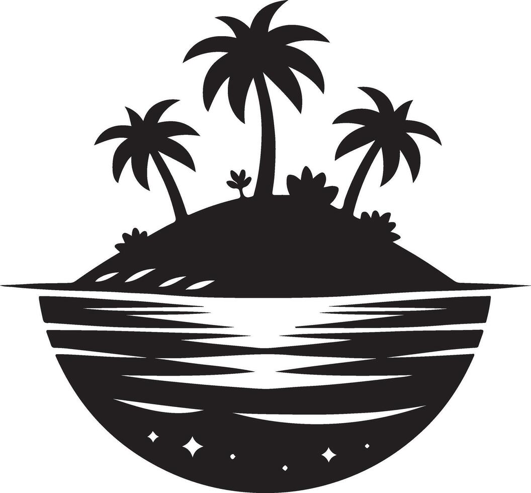 island silhouette on the white background. vector