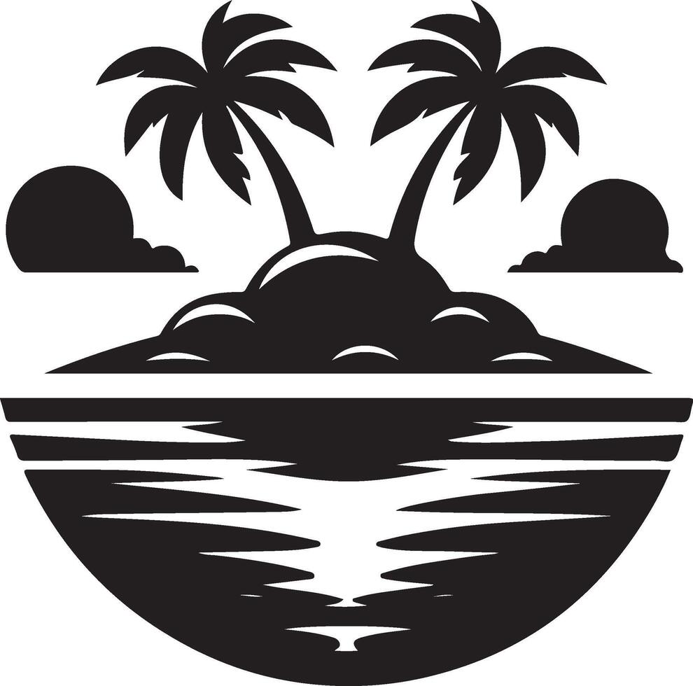 island silhouette on the white background. vector