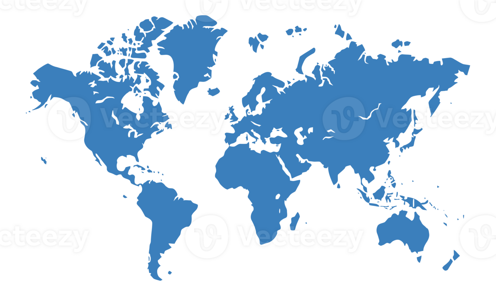 Blau Welt Karte Silhouette. png