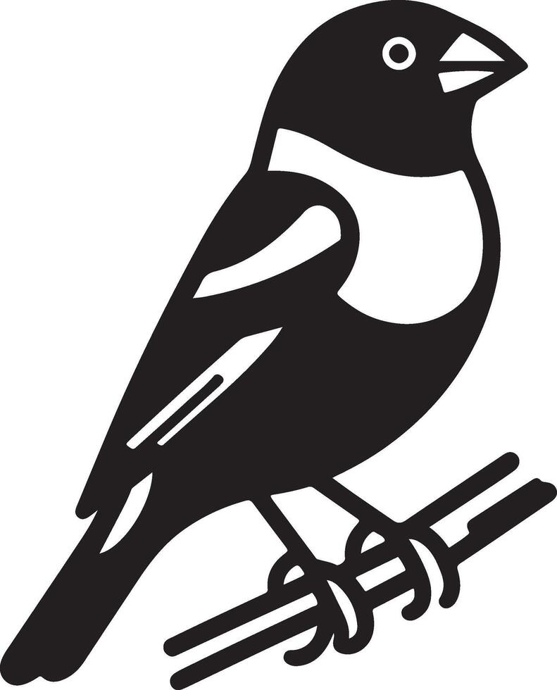 grosbeak Illustration black vector