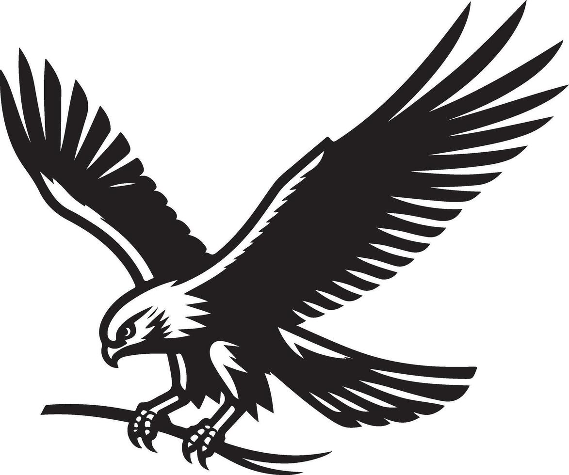 harrier bird illustration black vector