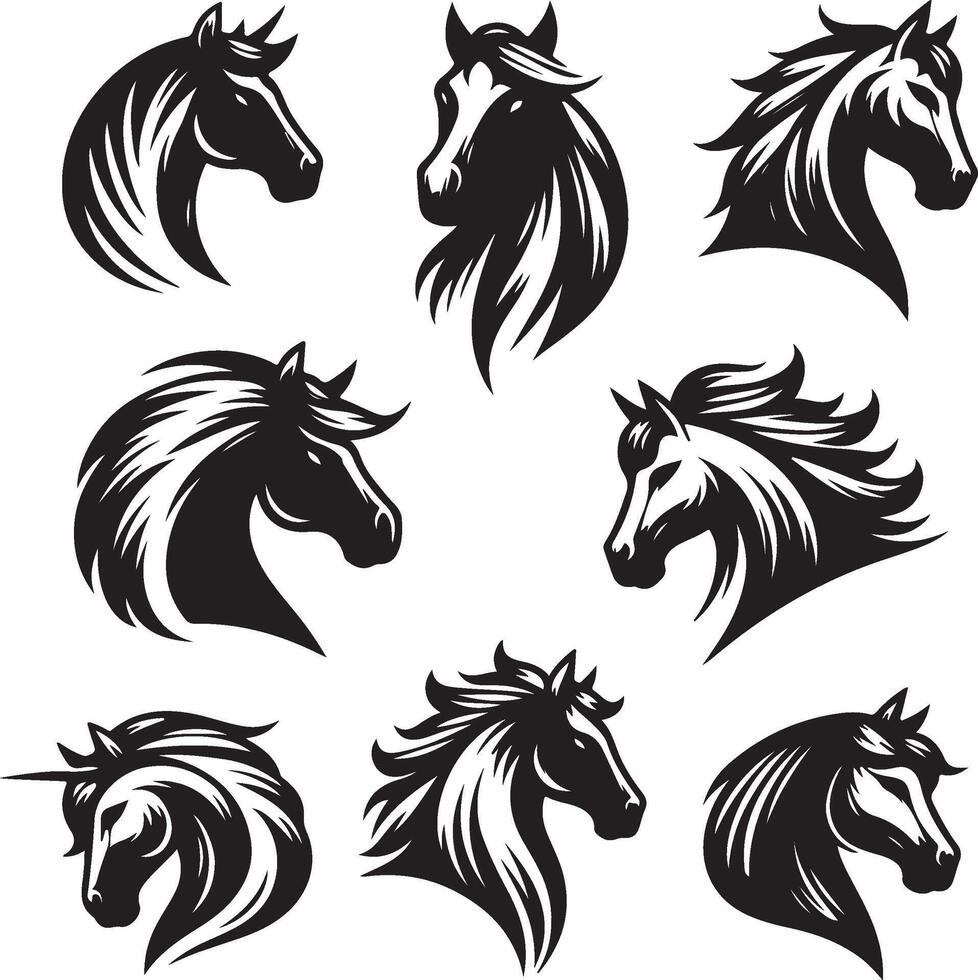 Horse Head Illustration vector