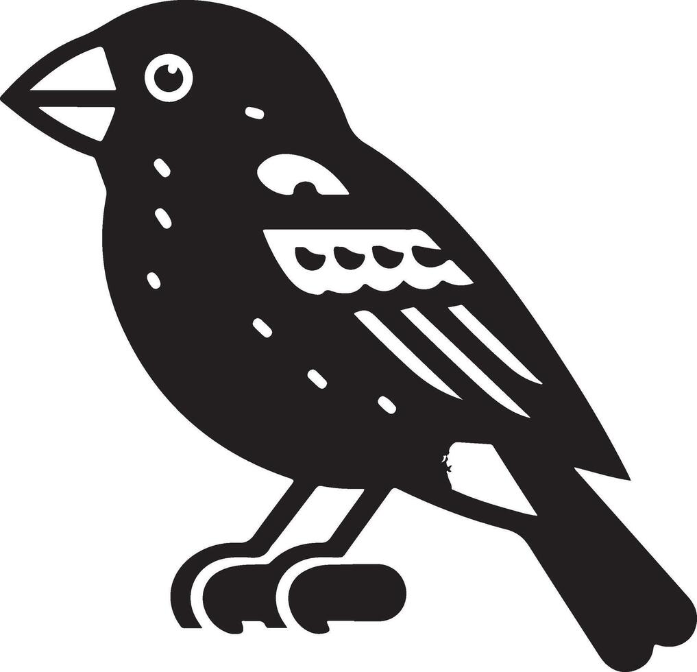 grosbeak Illustration black vector