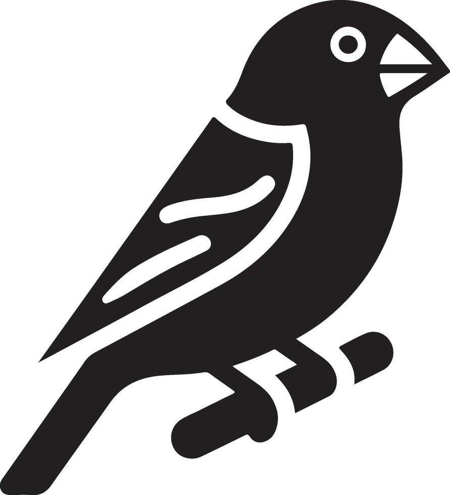 grosbeak Illustration black vector