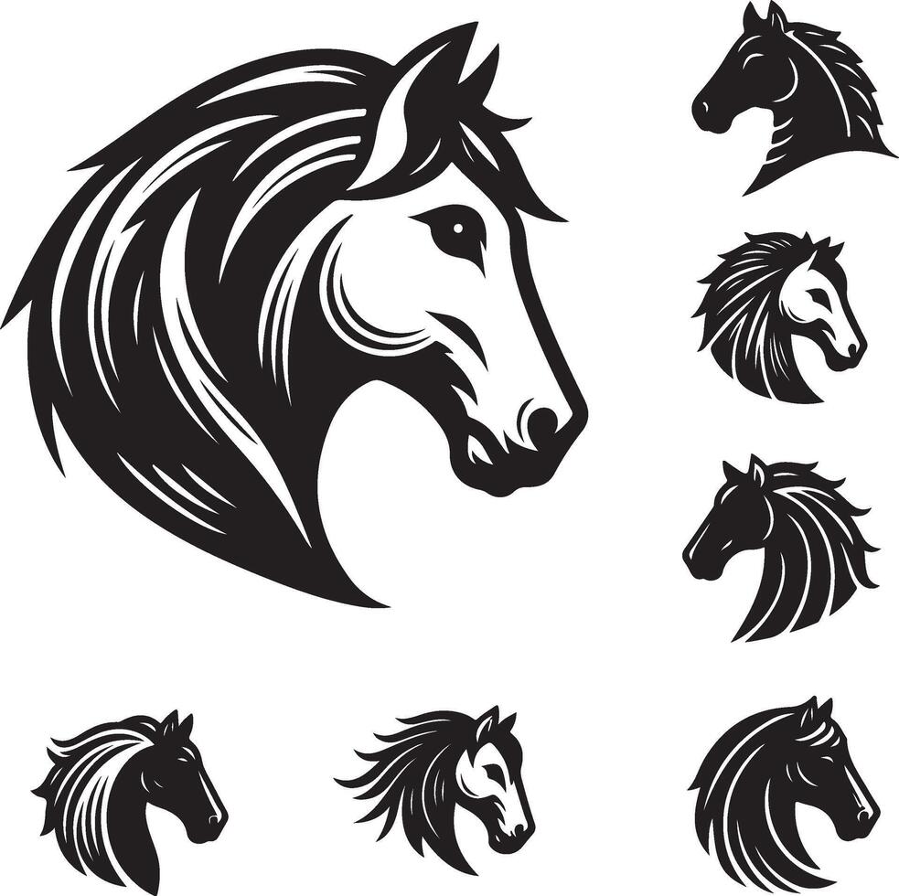 Horse Head Illustration vector