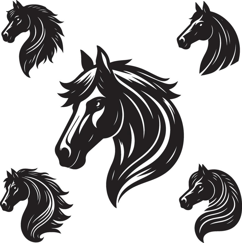 Horse Head Illustration vector