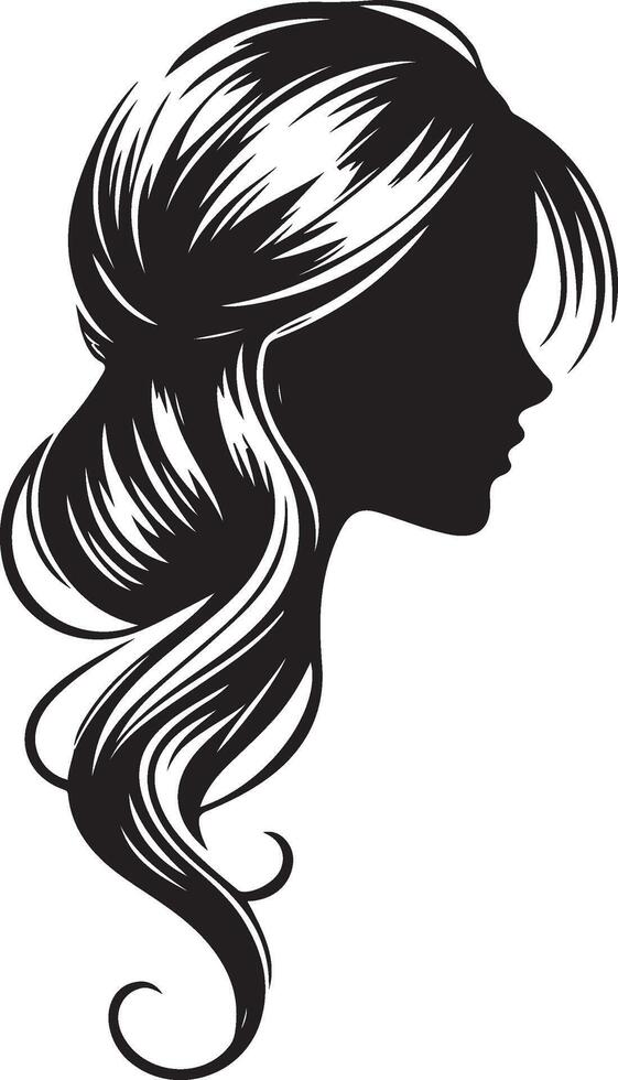 Girl Hairstyle Illustration vector