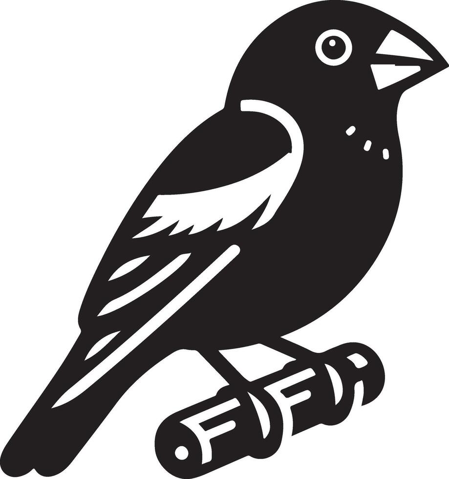 grosbeak Illustration black vector