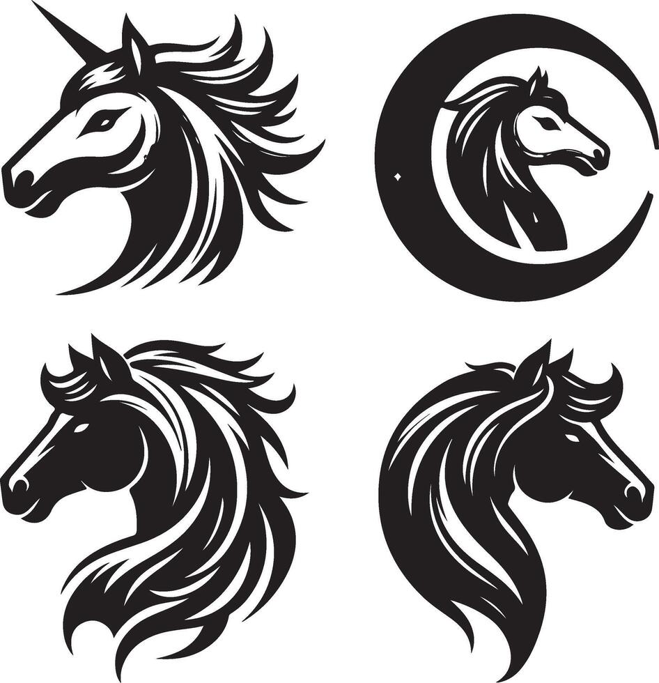 Horse Head Illustration vector