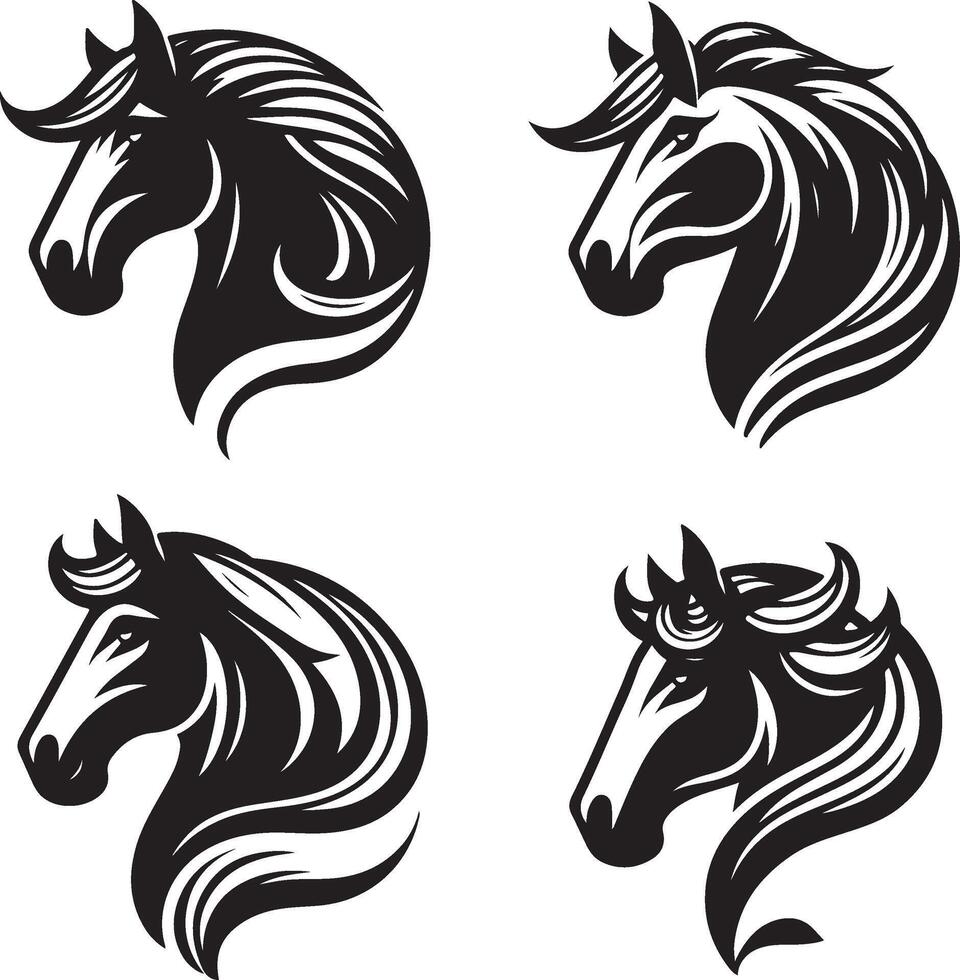 Horse Head Illustration vector