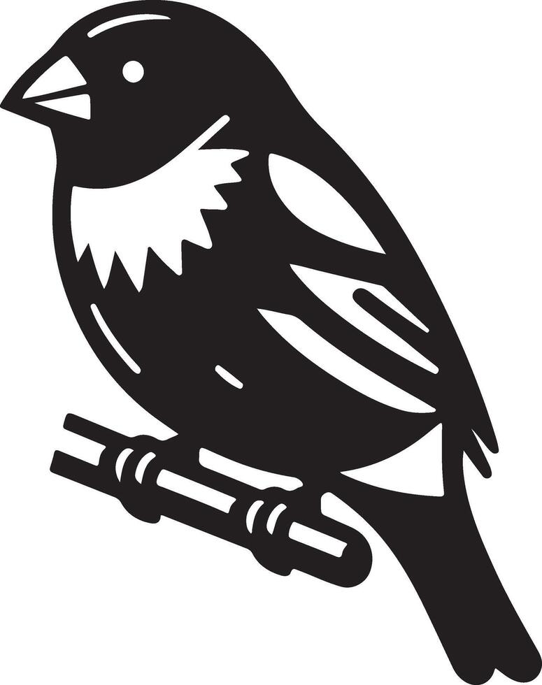 grosbeak Illustration black vector