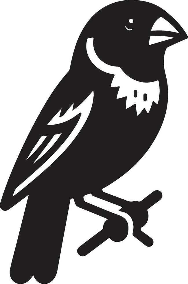 grosbeak Illustration black vector