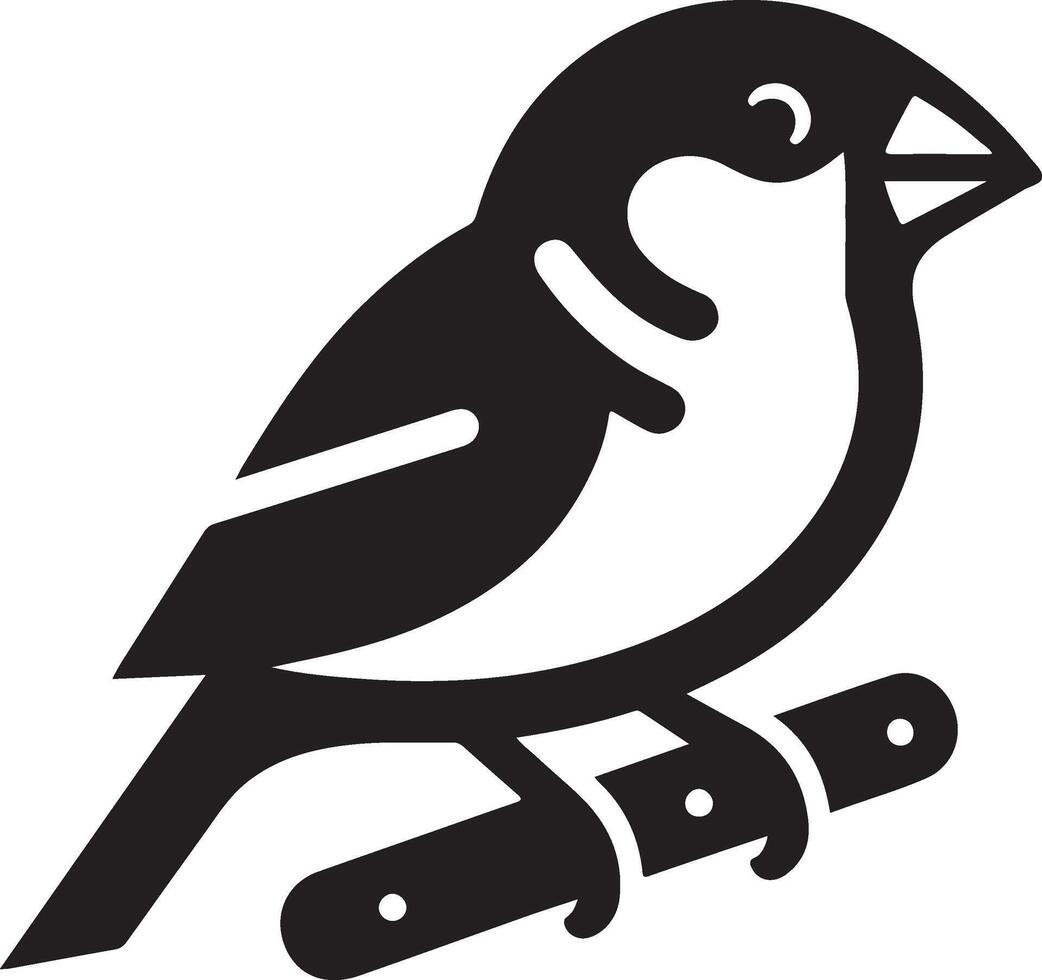 grosbeak Illustration black vector