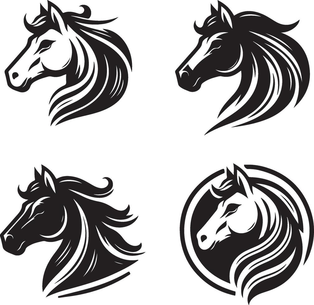 Horse Head Illustration vector