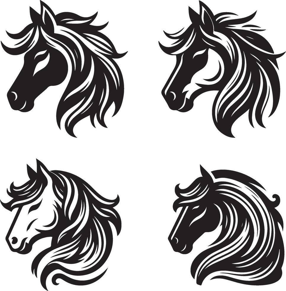 Horse Head Illustration vector