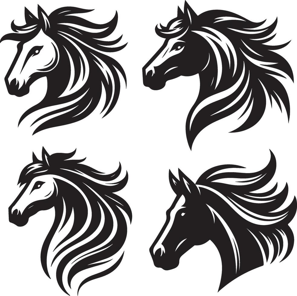 Horse Head Illustration vector