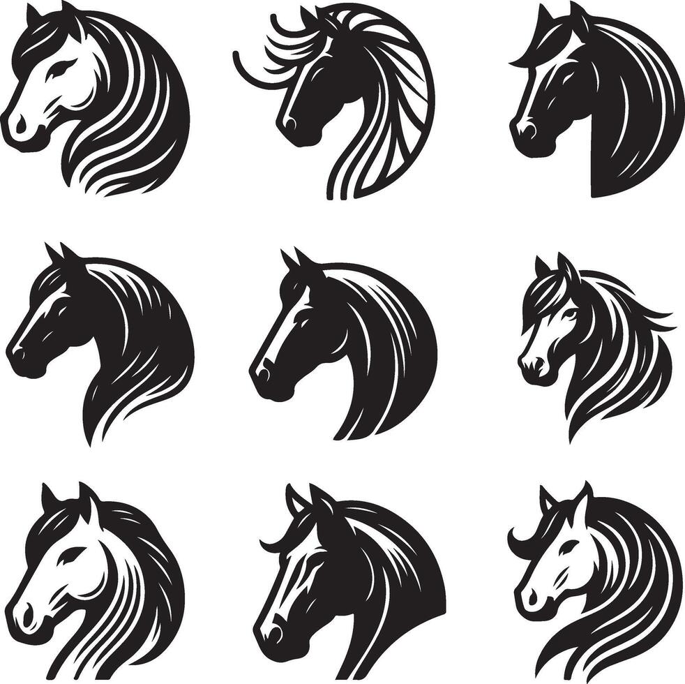 Horse Head Illustration vector