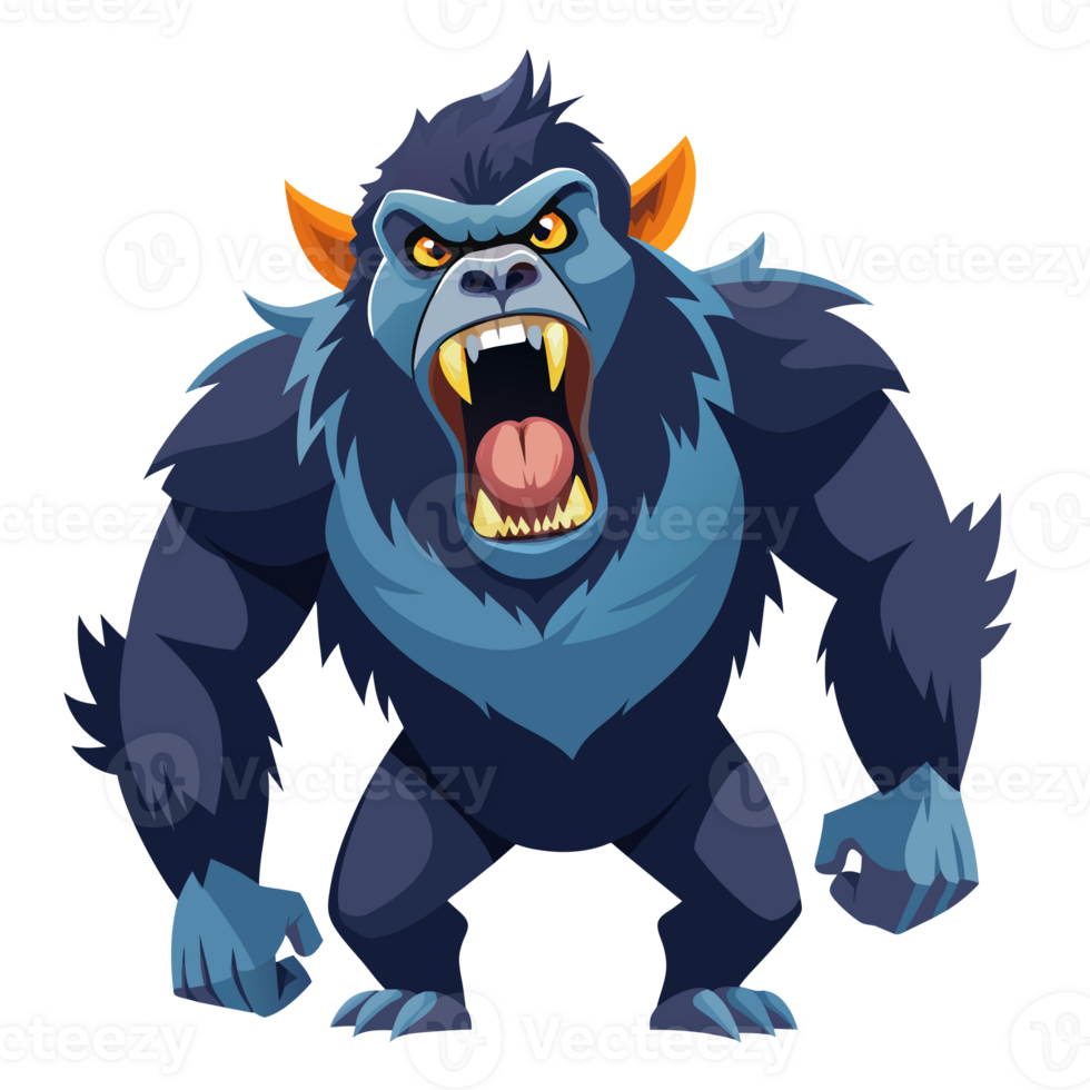 Cartoon Angry Gorilla png