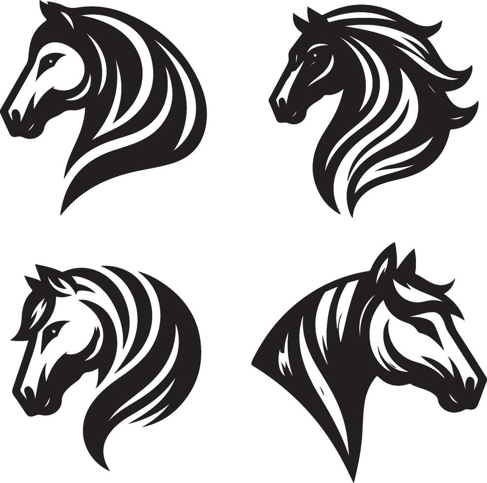 Horse Head Illustration vector