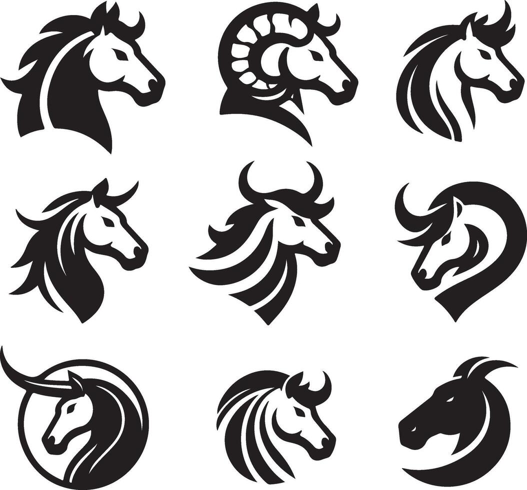 Horse Head Illustration vector