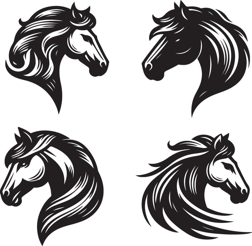 Horse Head Illustration vector