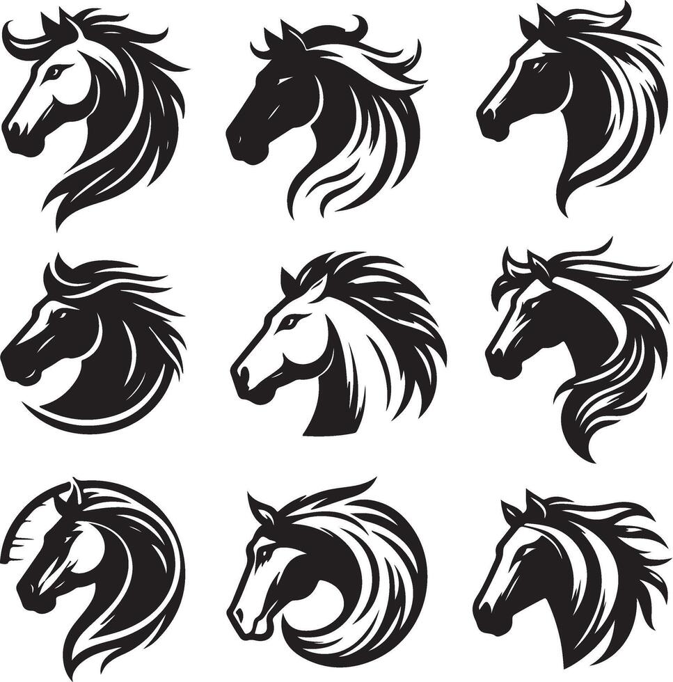 Horse Head Illustration vector