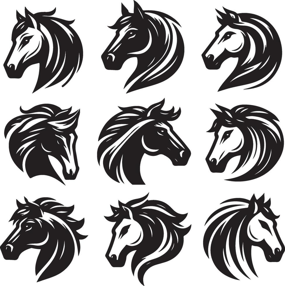 Horse Head Illustration vector