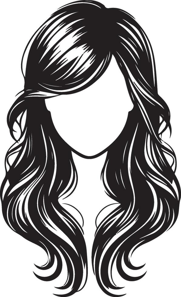 Girl Hairstyle Illustration vector