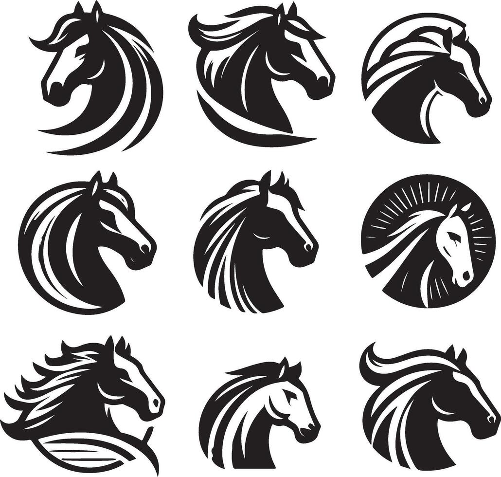 Horse Head Illustration vector