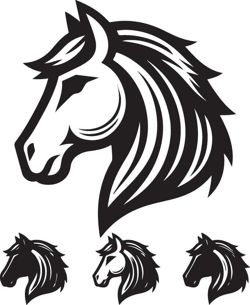 Horse Head Illustration vector