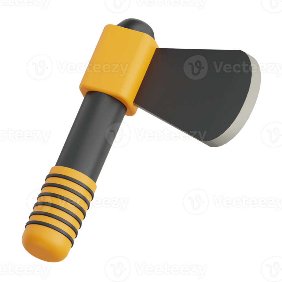 3D Render Axe Icon Illustration. Isolated on Transparent background png