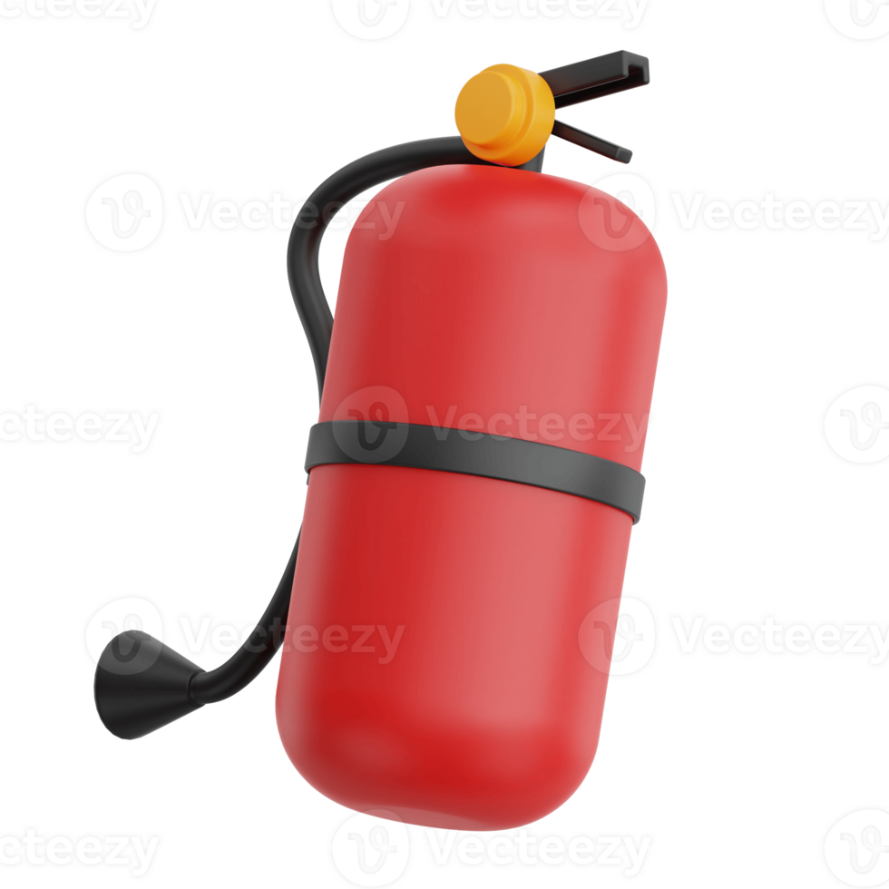 3D-Rendering Fire Extinguisher Icon Illustration. Isolated on Transparent background png