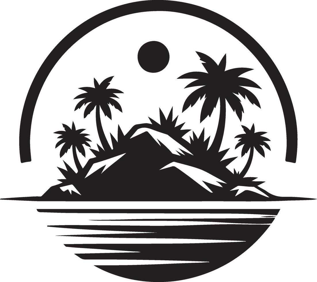 island silhouette on the white background. vector