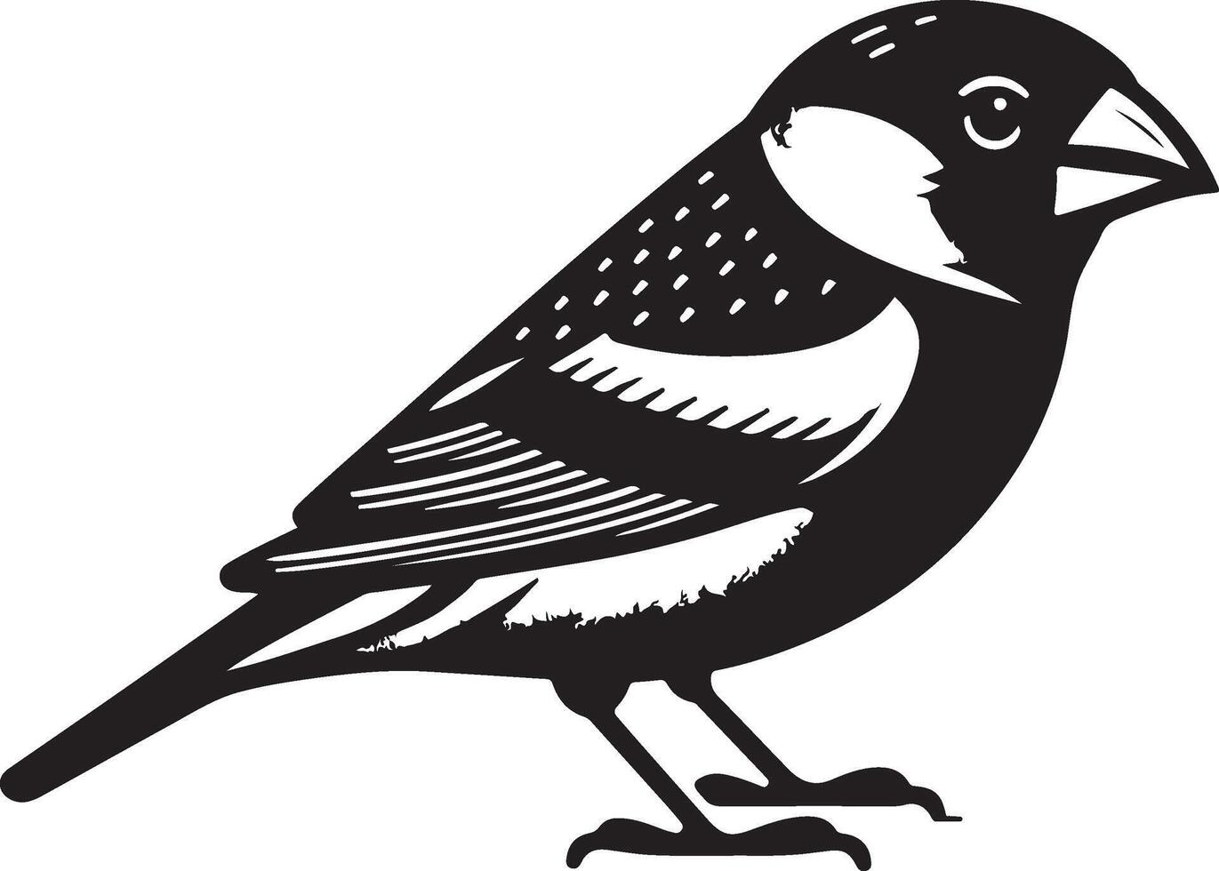 grosbeak Illustration black vector