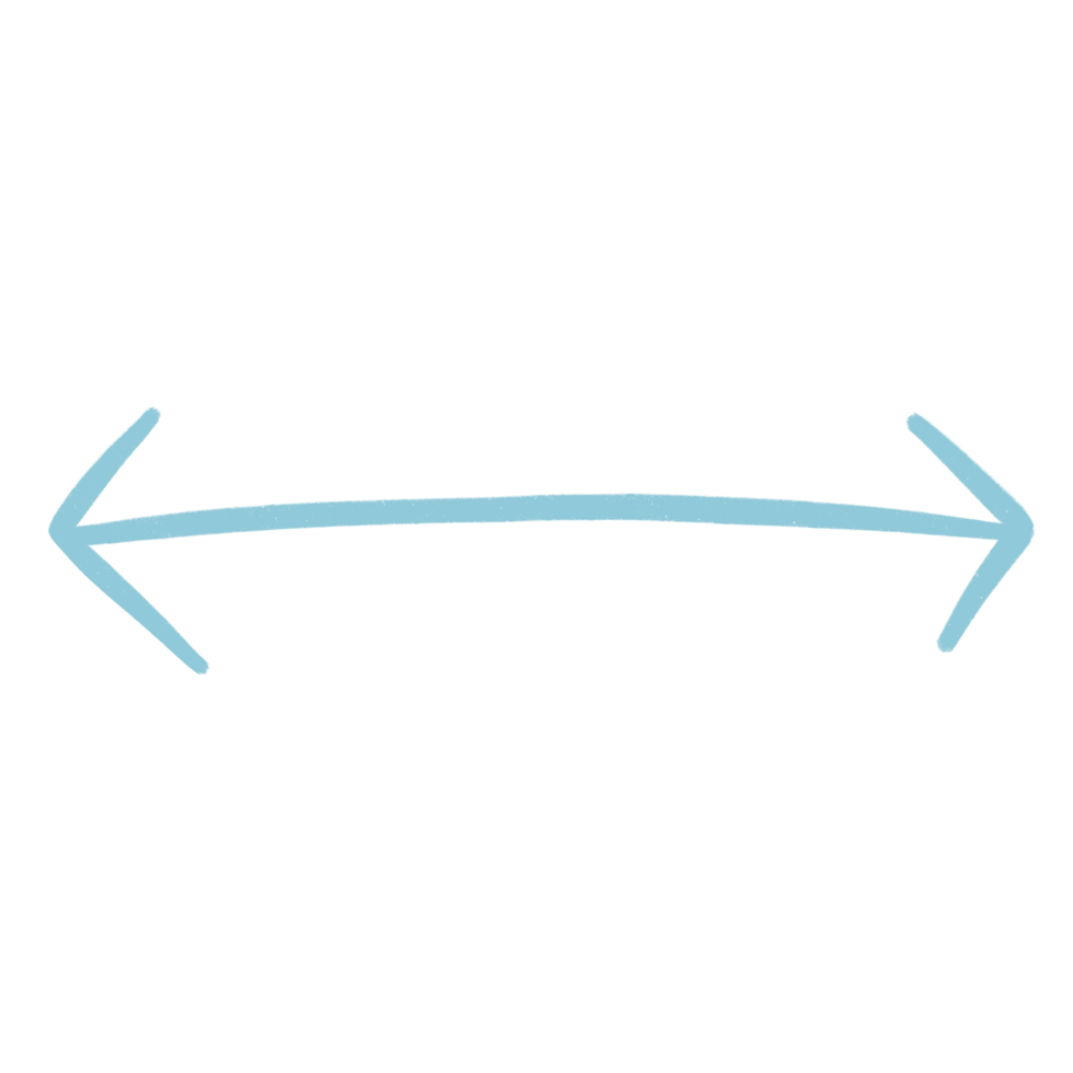 Blue Arrow Line Two Way Or Double Arrow Sketch Arrow Line Element png