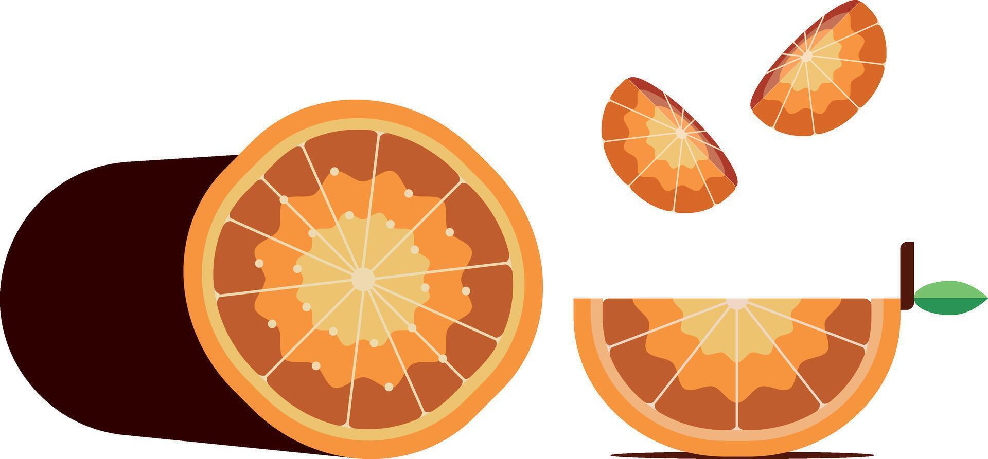 orange three pieces vector