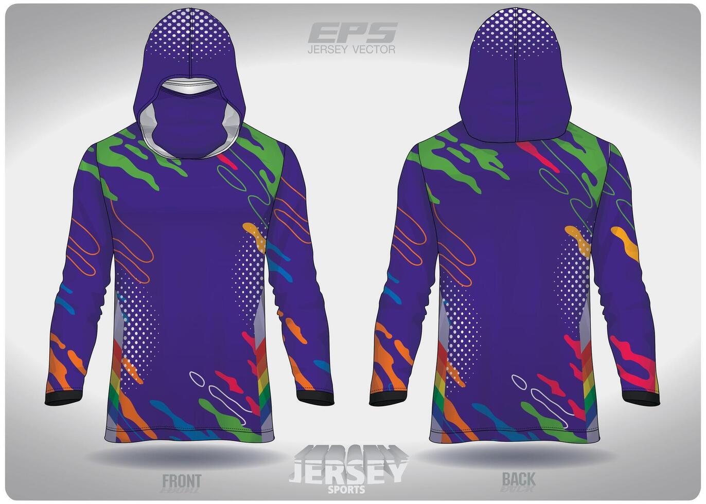 EPS jersey sports shirt .Colorful watercolors pattern design, illustration, textile background for sports long sleeve hoodie vector