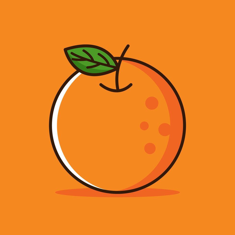 Orange fruit icon art illustration vector