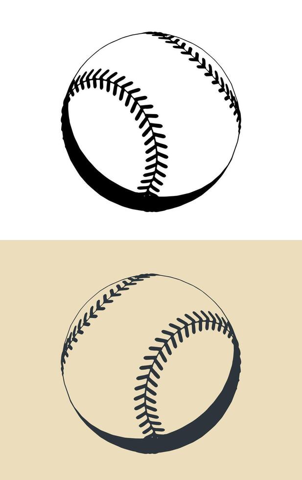 Baseball ball illustrations vector