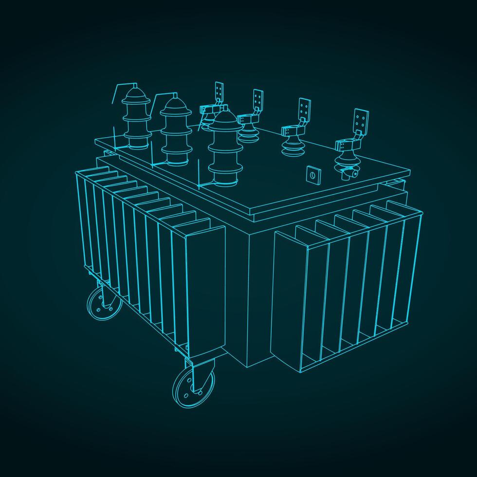 Power transformer illustration vector