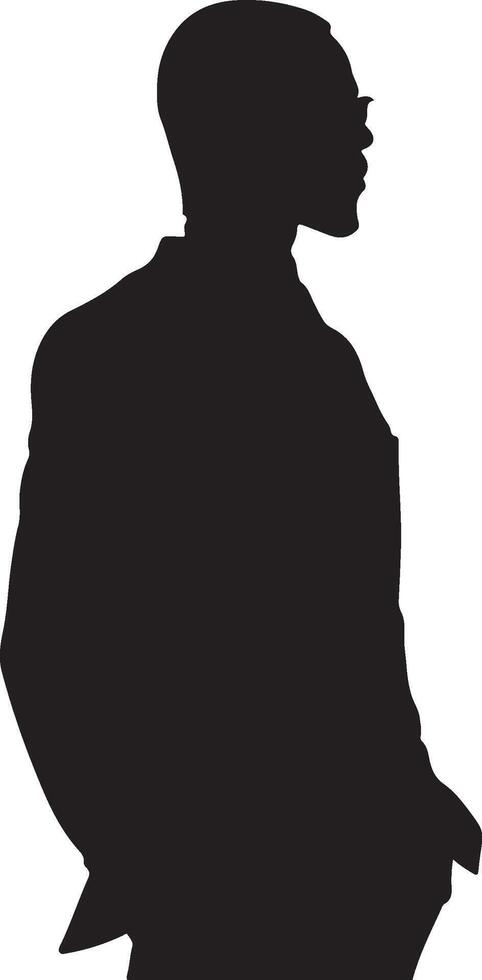 Businessman In Suit Silhouette Illustration White Background vector