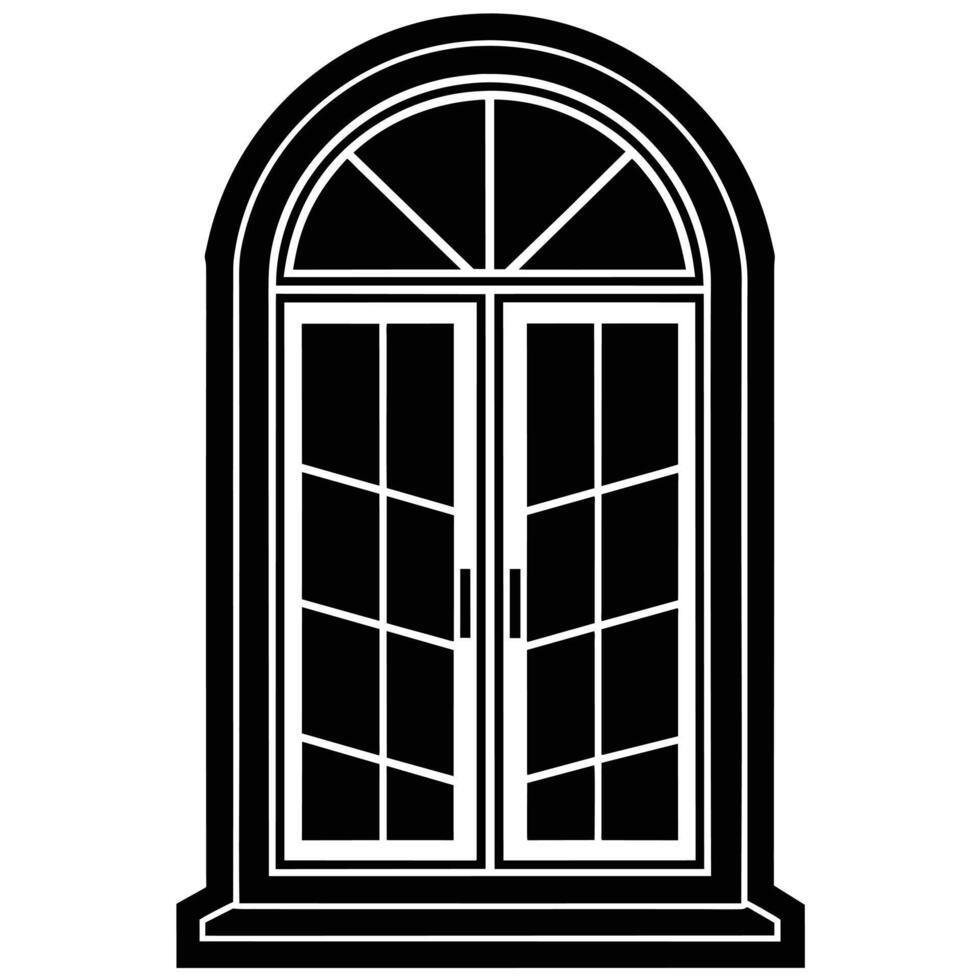 illustration of window and door, suitable for window fabrication logo and etc vector