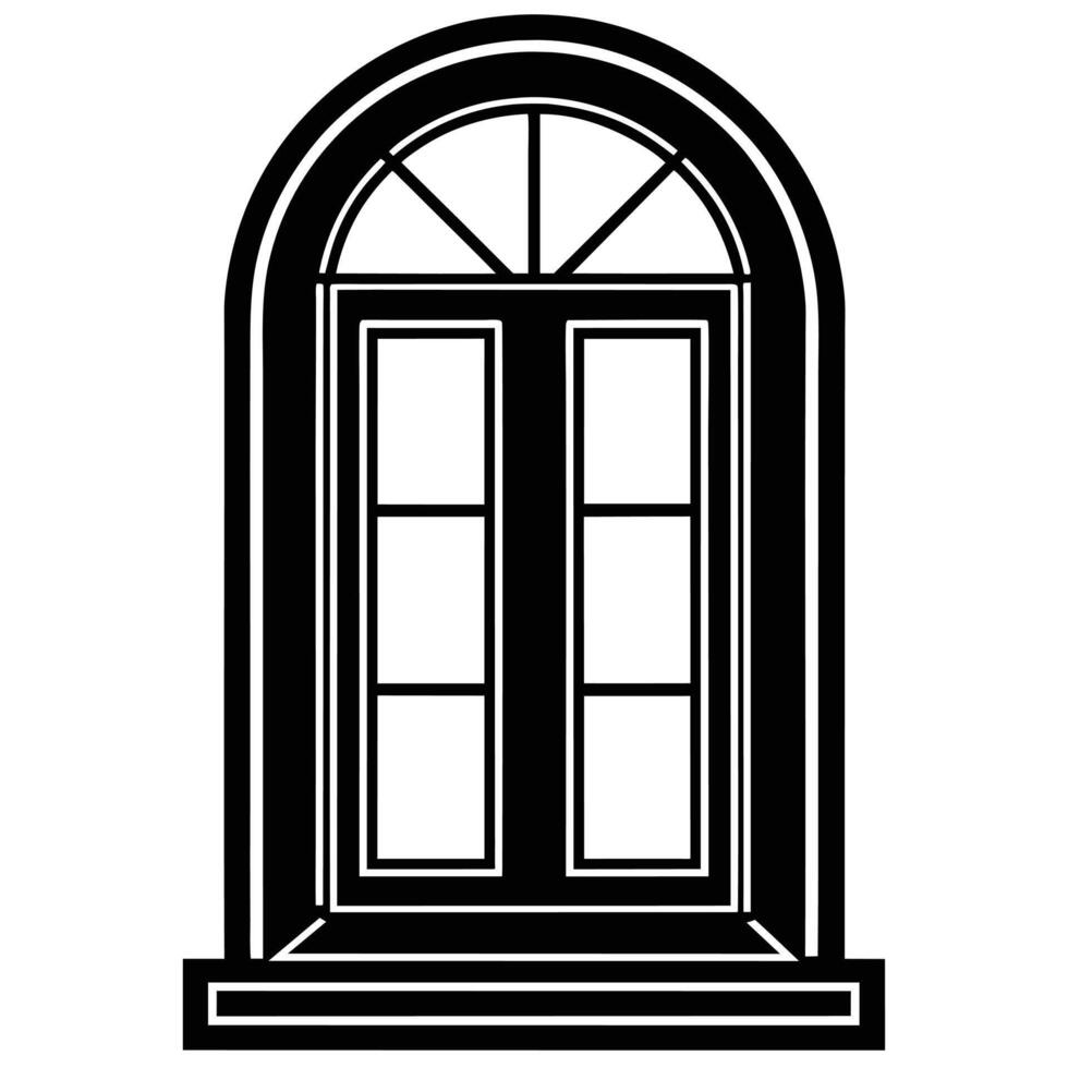 illustration of window and door, suitable for window fabrication logo and etc vector
