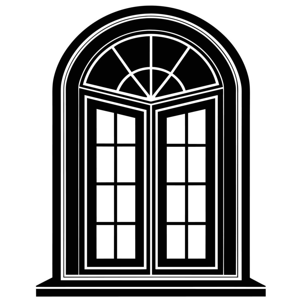 illustration of window and door, suitable for window fabrication logo and etc vector