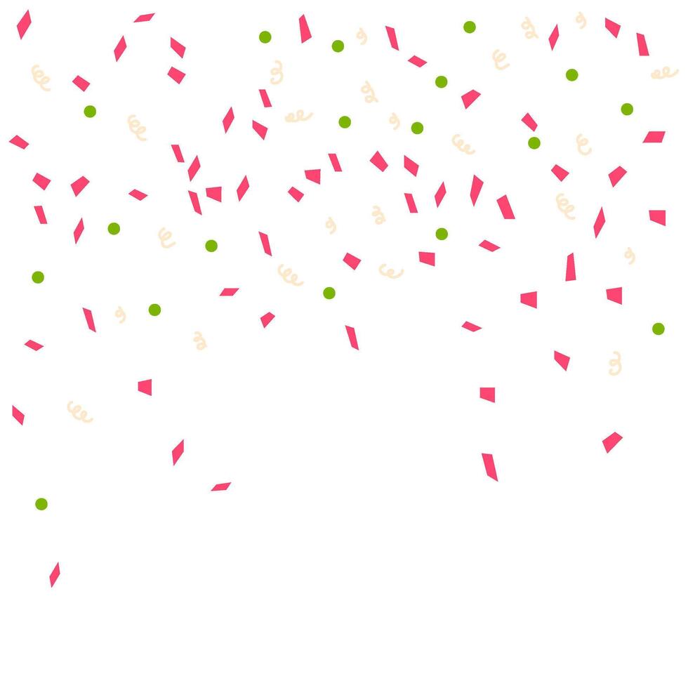 Confetti. Festive confetti in flat style on a white background. Background with colored confetti for cards, posters, background. vector