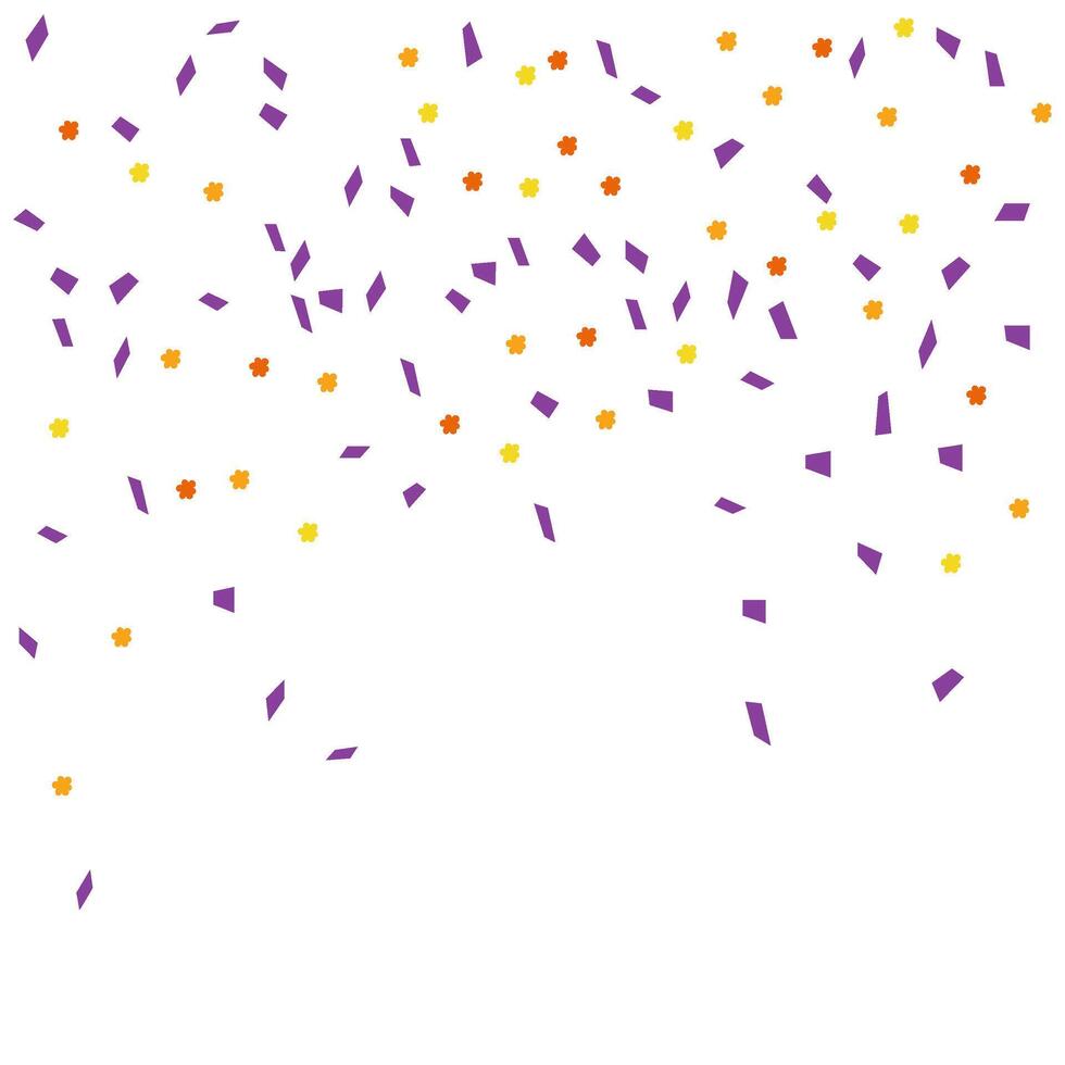 Confetti. Festive confetti in flat style on a white background. Background with colored confetti for cards, posters, background. vector