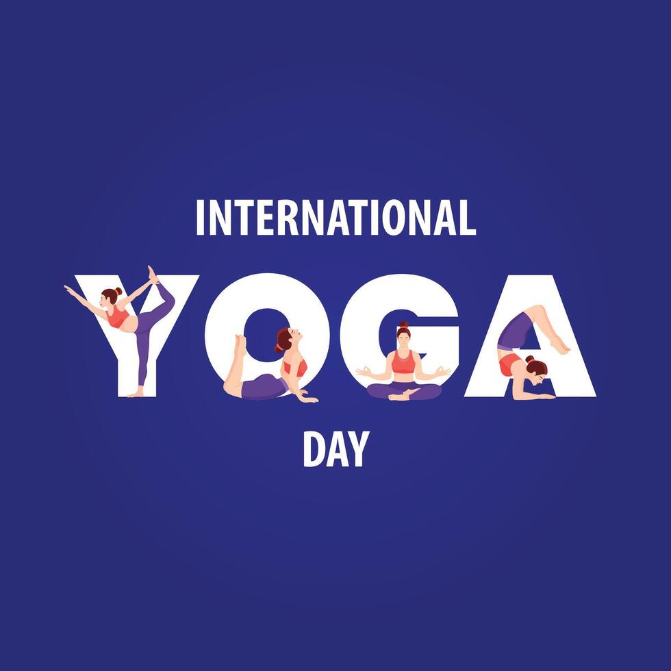 International Yoga Day vector