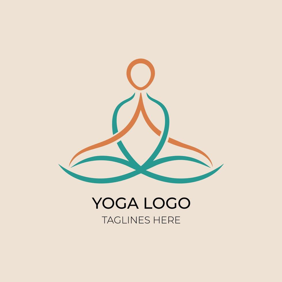 A Minimalist Yoga Logo vector