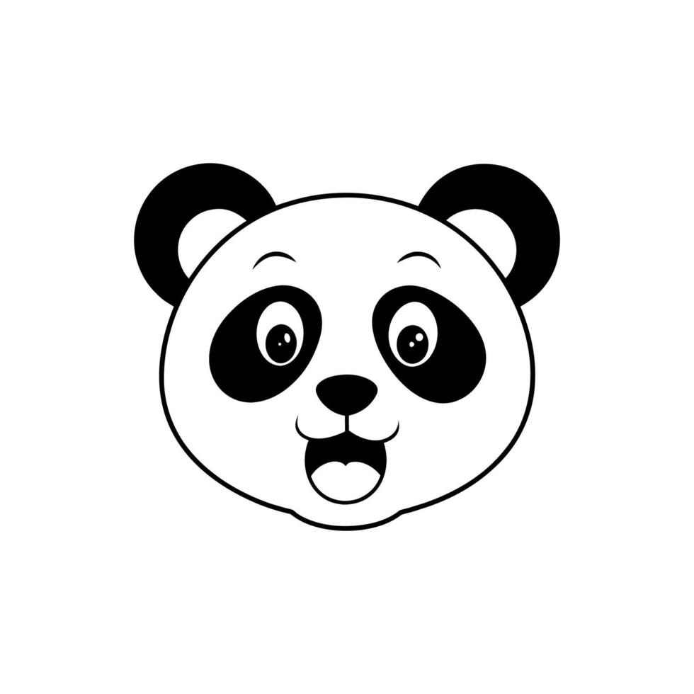 Cartoon Panda Face vector